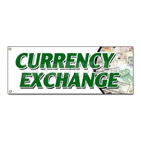 Signmission CURRENCY EXCHANGE BANNER SIGN best conversion rate fast low cost dollar B-Currency Exchange - main